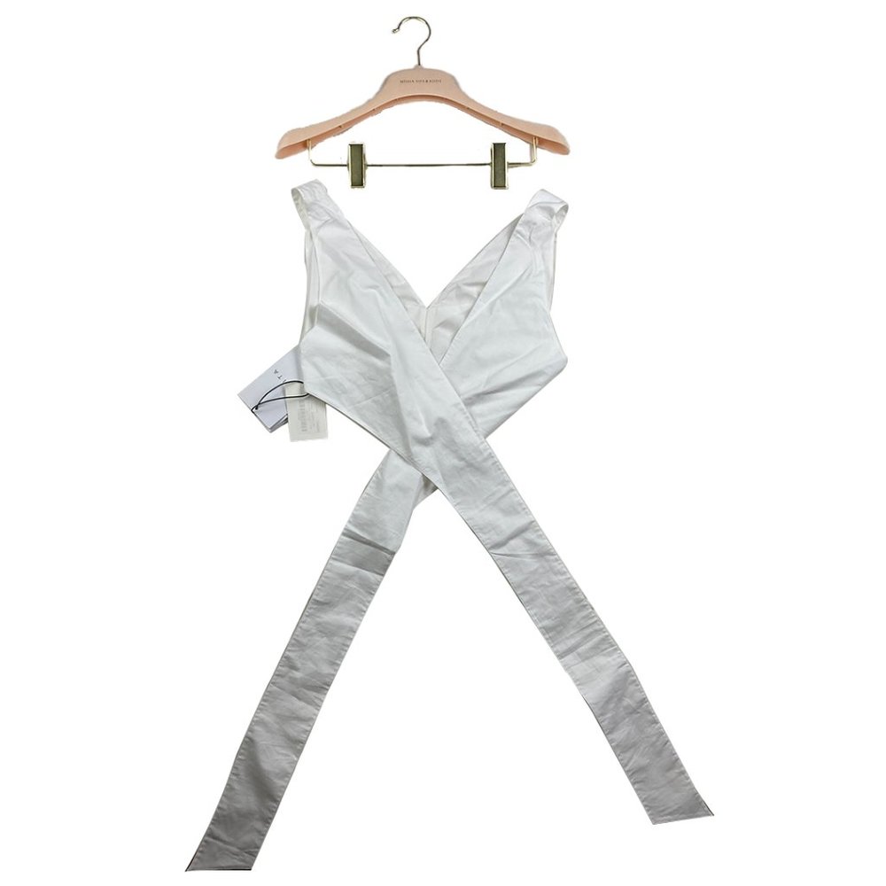 NWT Kalita White Avedon Maxi Skirt and Bow Tie Top Set Size XS Flowy Two-Piece - Picture 3 of 16